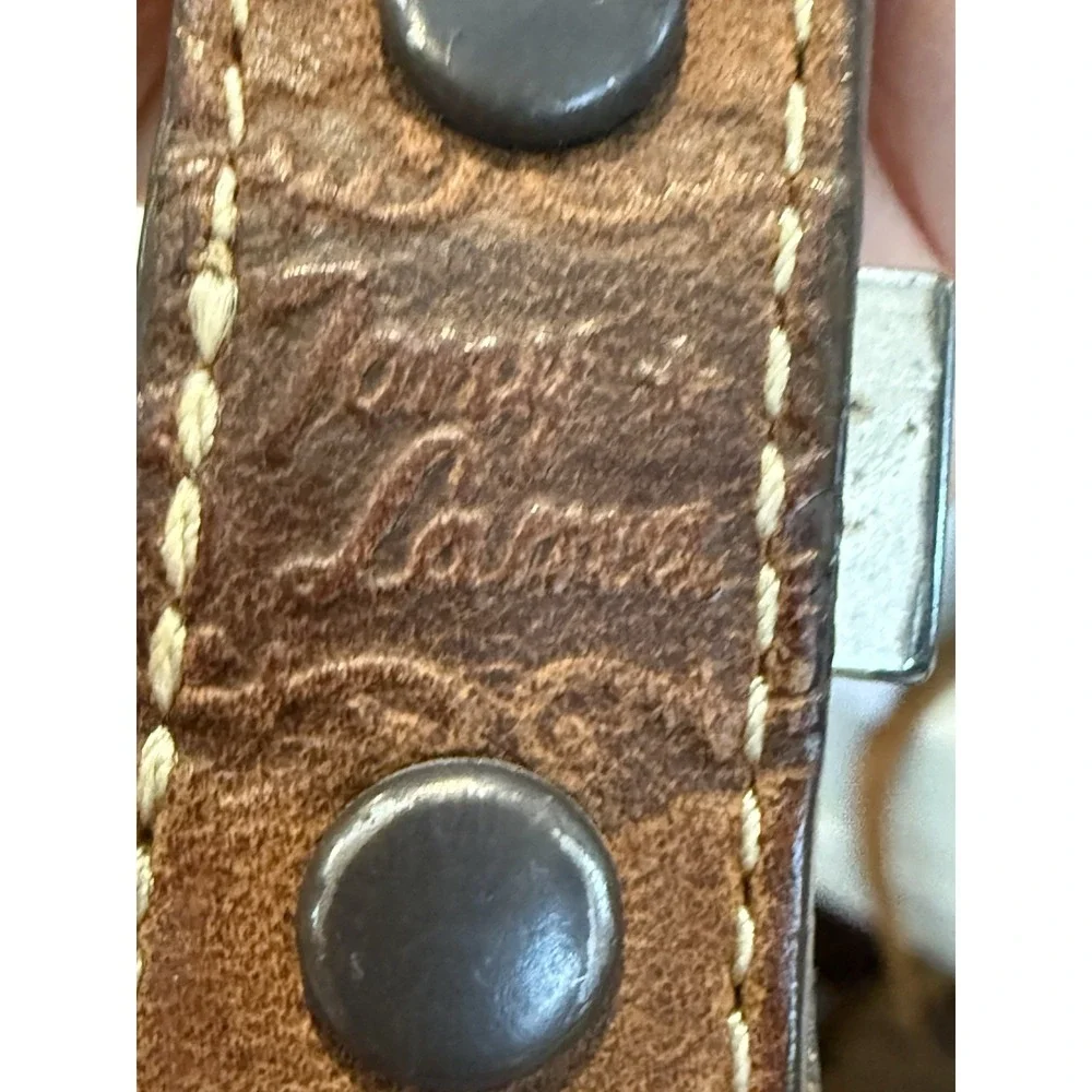 Vintage Tony Lama 36 Brown Leather Western Belt 40